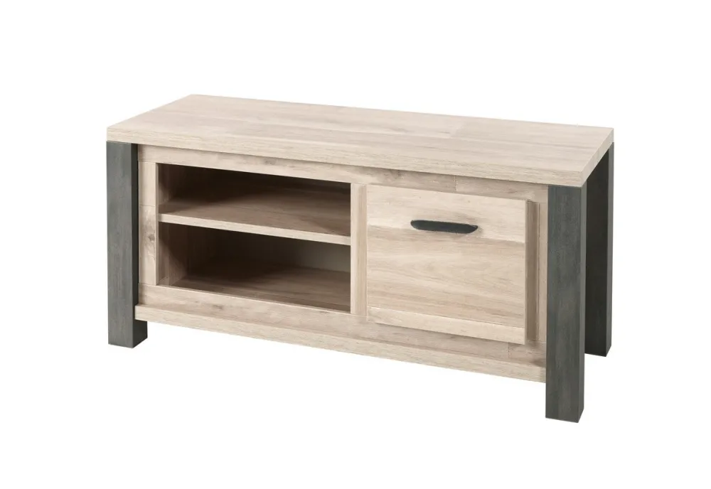 meubar__tvmeubel__tomba___0.webp Meubar - TV-meubel Tomba - TV6 - K497 - Oude Eik/Imitatie staal - 130x61x50cm | Belga Meubelen Fashion