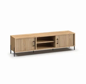 Meubar - TV-Meubel Moderna - LB7 - K545 - Millenium Eik - 218x58x49cm | Belga Meubelen Hot