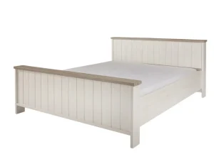 Meubar - Tweepersoonsbed laag York - LB140LK-2M00 - K467 - Lariks/Kristal eik licht bruin - 140x89x200cm | Belga Meubelen Best
