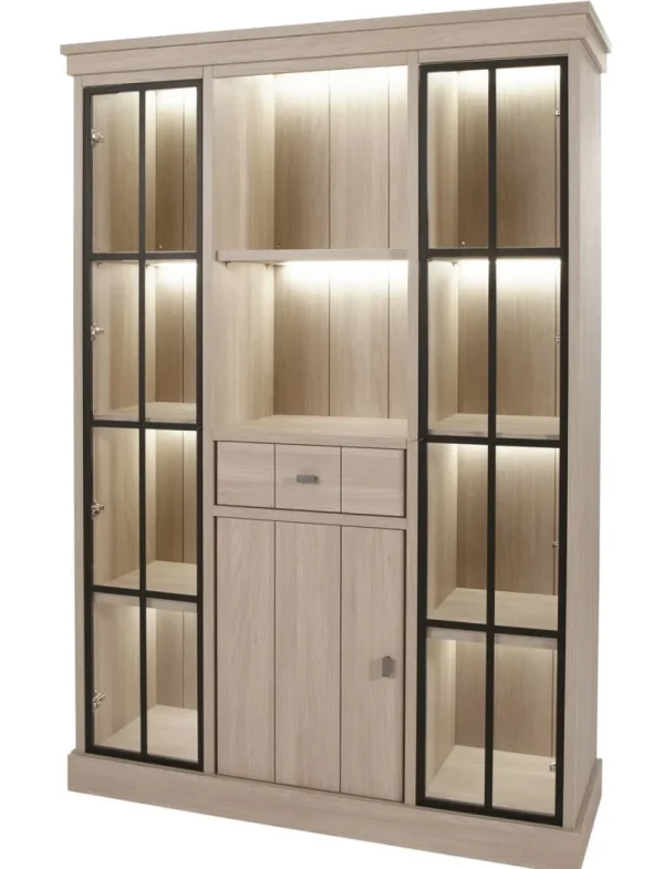Meubar - Vitrine Orange - V6 - K595 - Natuurlijke Elm - 144x209x50cm | Belga Meubelen Sale