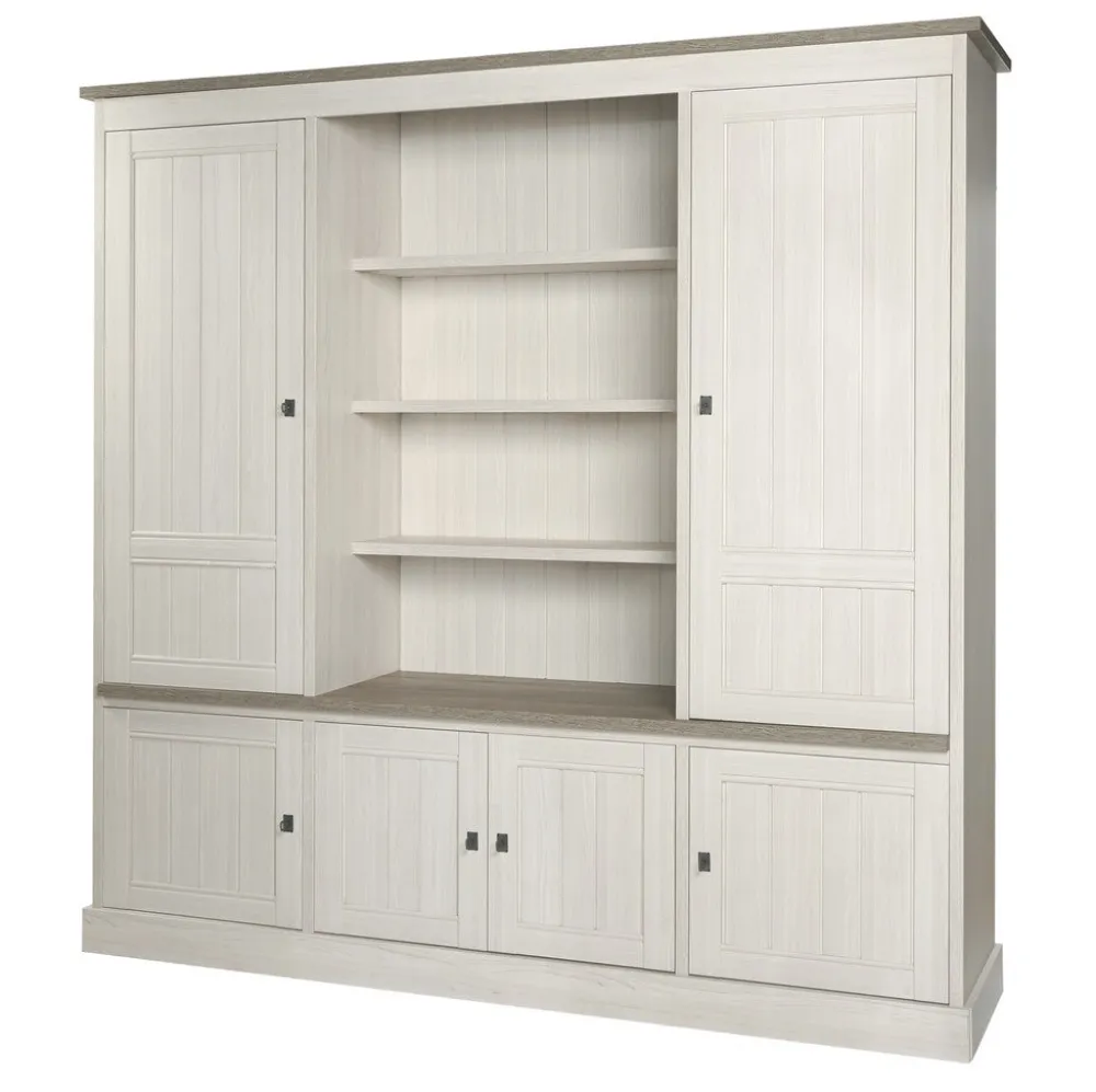 meubar__wandkast__york____0-11.webp Meubar - Wandkast York - WB2 - K467 - Lariks/Kristal eik licht bruin - 215x212x50cm | Belga Meubelen New