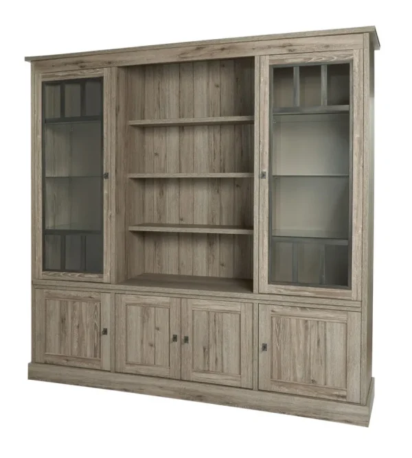 Meubar - Wandkast York - WV2 - K550 - Crystal oak light - 215x212x50cm | Belga Meubelen Sale