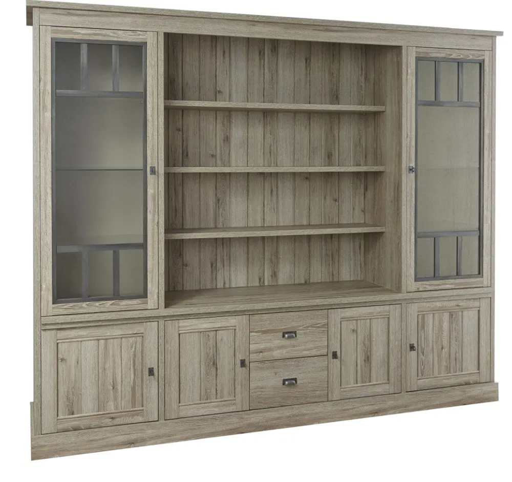 meubar__wandkast__york____0-14.webp Meubar - Wandkast York - WV1 - K550 - Crystal oak light - 259x212x50cm | Belga Meubelen Online