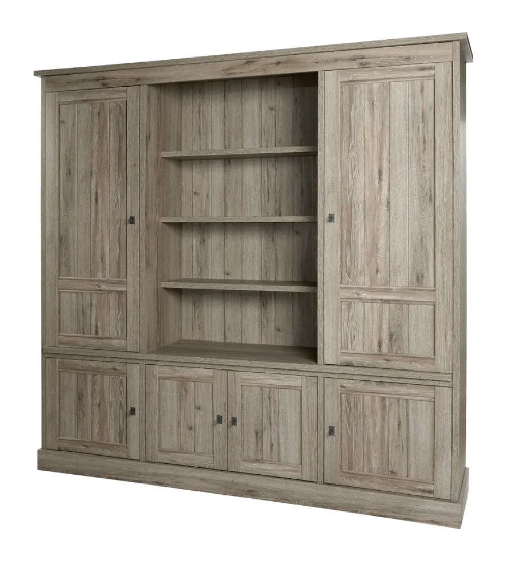 meubar__wandkast__york____0-16.webp Meubar - Wandkast York - WB2 - K550 - Crystal oak light - 215x212x50cm | Belga Meubelen Outlet