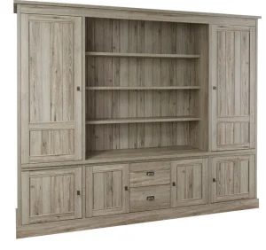 Meubar - Wandkast York - WB1 - K550 - Crystal oak light - 259x212x50cm | Belga Meubelen Clearance