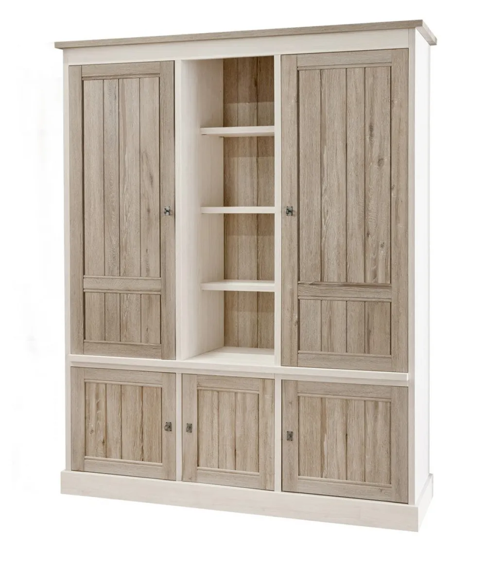 meubar__wandkast__york____0-4.webp Meubar - Wandkast York - WB3 - K499 - Lariks/Kristal eik licht bruin - 172x212x50cm | Belga Meubelen Clearance