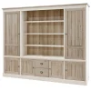 Meubar - Wandkast York - WB1 - K499 - Lariks/Kristal eik licht bruin - 259x212x50cm | Belga Meubelen Online