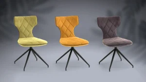 MLM - Eetkamerstoel Felix - Stof - Grijs - 52x89x58cm | Belga Meubelen Best