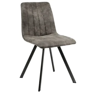 MLM - Eetkamerstoel Jack - Stof - Grijs- 45x89x59cm | Belga Meubelen Online