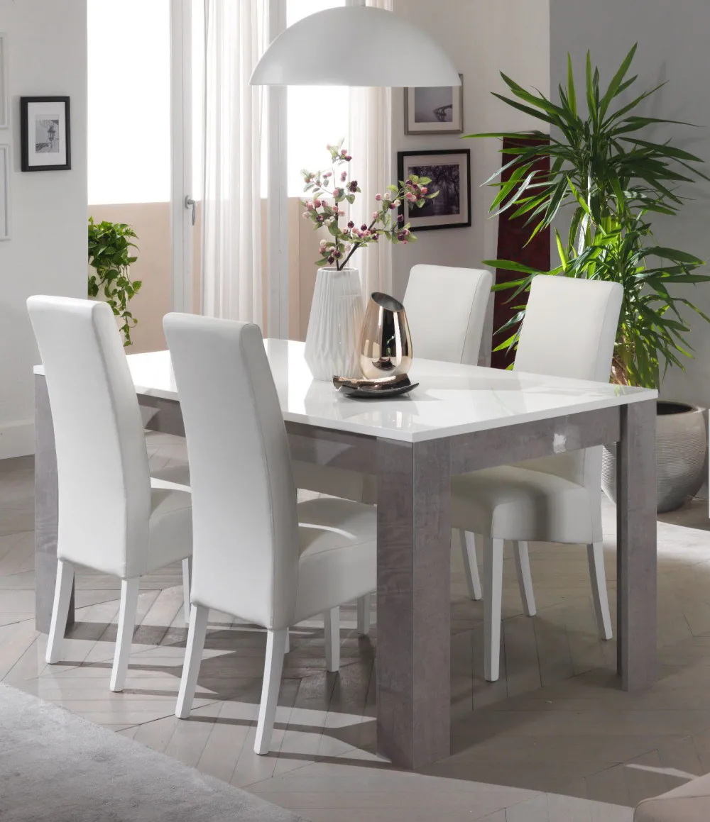 mlm__eettafel_greta__hoog_0.webp MLM - Eettafel Greta - Hoogglans - Beton/Wit - 190x77x90cm | Belga Meubelen Clearance
