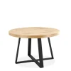 MLM - Eettafel Nice - Rond - Eik/Zwart - 120x76x120cm | Belga Meubelen Clearance