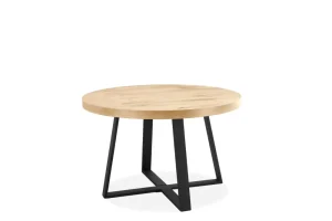 MLM - Eettafel Nice - Rond - Eik/Zwart - 120x76x120cm | Belga Meubelen Clearance