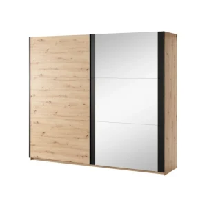 MLM - Kleerkast Nantes - 2 schuifdeuren - Lichte Eik - 250x218x66cm | Belga Meubelen Clearance