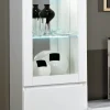 MLM - Kolomvitrine Roma - Hoogglans - Wit - 60x191x40cm | Belga Meubelen Clearance