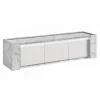 MLM - TV-Meubel Vittoria - Hoogglans - Wit/Marmer look - 195x50x50cm | Belga Meubelen Sale