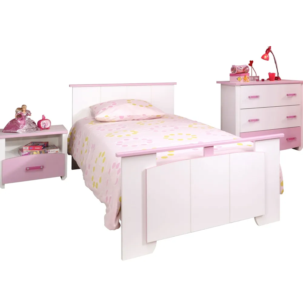 pst__eenpersoonsbed_bioti_0.webp PST - Eenpersoonsbed Biotiful - Roze/Wit - 90x79x200cm | Belga Meubelen Hot
