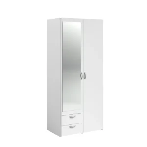 PST - Kleerkast Daily - 2 Draaideuren - Wit - 80x185x51cm | Belga Meubelen Fashion
