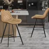 Rousseau - Barstoel Alicante PU Cognac - DEC7972-1 - 93x49x56 cm | Belga Meubelen Outlet