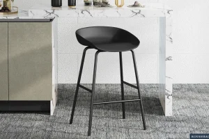 Rousseau - Barstoel Anna PP Zwart - 75x42.5x46 cm | Belga Meubelen Sale