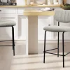 Rousseau - Barstoel Antura Stof Lichtgrijs - 97x46x53 cm | Belga Meubelen Online