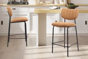 Rousseau - Barstoel Antura Stof Oranje - 97x46x53 cm | Belga Meubelen Best
