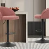 Rousseau - Barstoel Arda Boucle - Roze - 86x49x46 cm | Belga Meubelen Hot