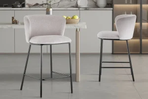 Rousseau - Barstoel Arthur Stof Beige - 88.5x53x50.5 cm | Belga Meubelen Best