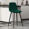 Rousseau - Barstoel Boy Fluweel Groen - 98x42x51.5 cm | Belga Meubelen Outlet