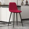 Rousseau - Barstoel Boy Fluweel Bordeaux - 98x42x51.5 cm | Belga Meubelen Hot