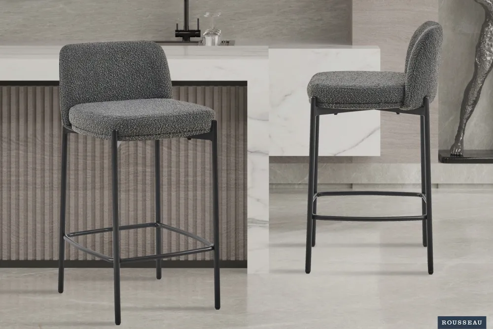 rousseau__barstoel_ella_s_0-1.webp Rousseau - Barstoel Ella Stof Grijs - 85x37.5x46 cm | Belga Meubelen Best