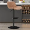 Rousseau - Barstoel Fenna - Stof - Cognac - Verstelbare Hoogte - 49x110x54cm | Belga Meubelen Hot