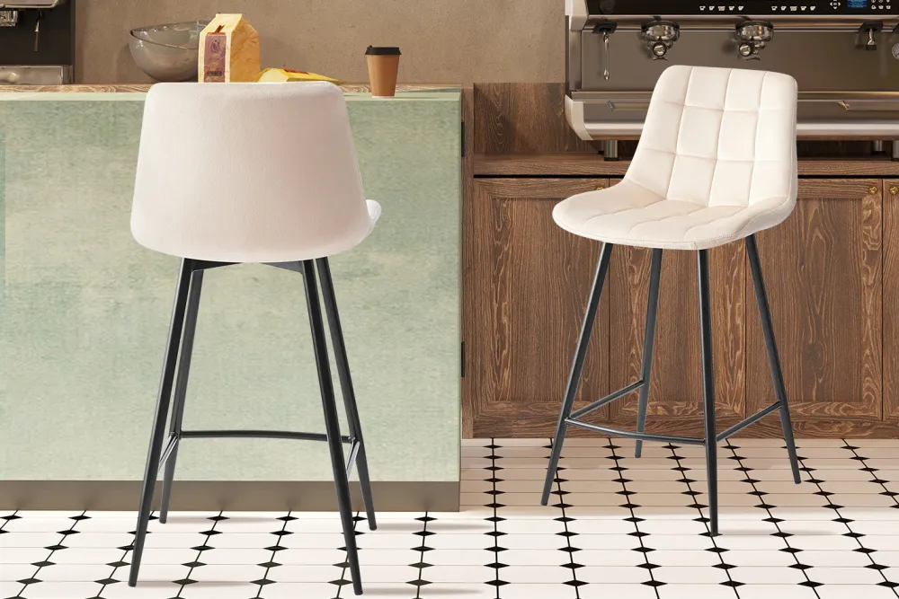 rousseau__barstoel_juta_f_0.webp Rousseau - Barstoel Juta Fluweel Beige - 95x46x36 cm | Belga Meubelen New