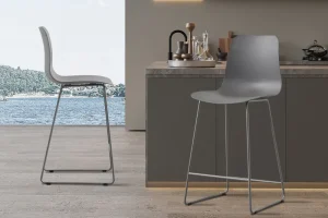 Rousseau - Barstoel Marie PP Grijs - 100.5x51x44cm | Belga Meubelen Hot