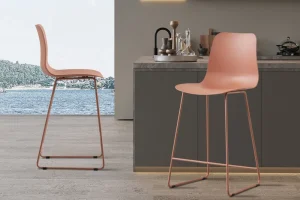 Rousseau - Barstoel Marie PP Terracotta - 100.5x51x44cm | Belga Meubelen Online