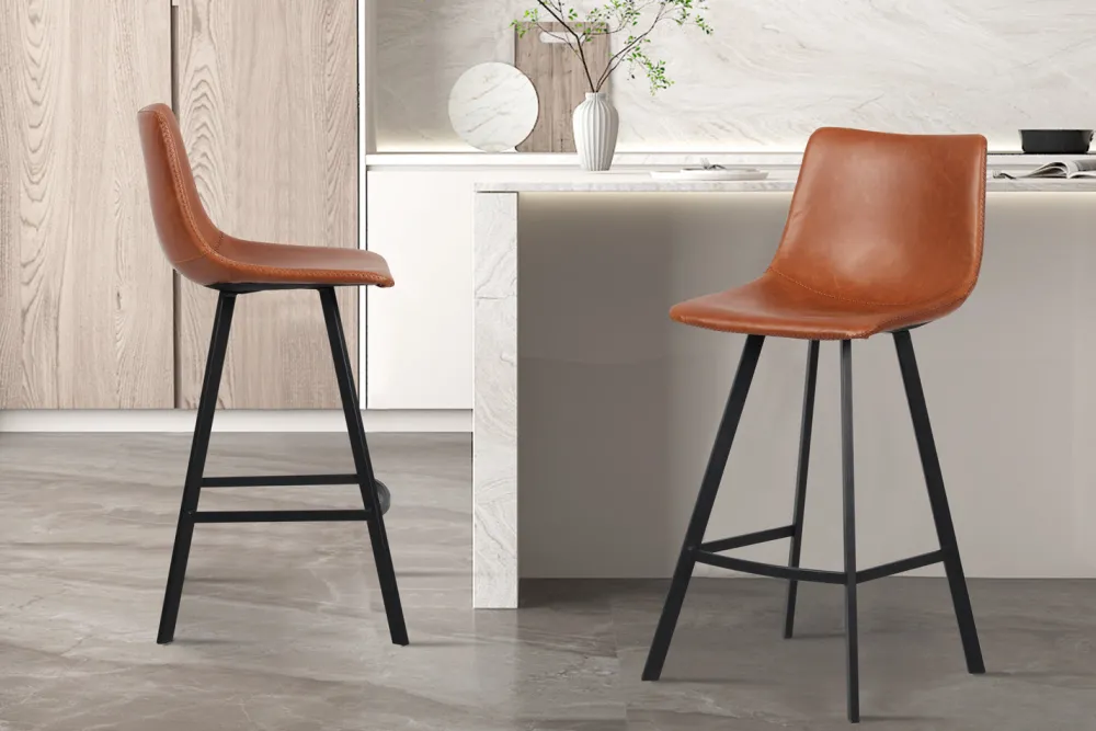 rousseau__barstoel_ozan_p_0-6.webp Rousseau - Barstoel Ozan PU Cognac - 98x45x49 cm | Belga Meubelen New
