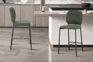 Rousseau - Barstoel Sophia Stof Groen - 99x45x55.5 cm | Belga Meubelen Outlet