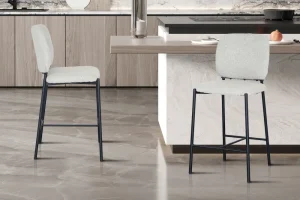 Rousseau - Barstoel Sophia Stof Beige - 99x45x55.5 cm | Belga Meubelen Online