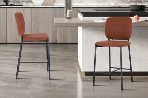 Rousseau - Barstoel Sophia Stof Roest - 99x45x55.5 cm | Belga Meubelen Best