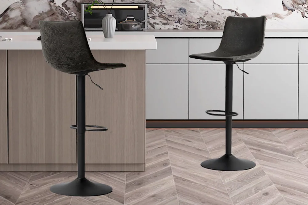 rousseau__barstoel_trevi__0-1.webp Rousseau - Barstoel Trevi PU Zwart - 88x41x47 cm | Belga Meubelen Clearance