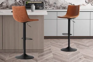 Rousseau - Barstoel Trevi PU Cognac - 88x41x47 cm | Belga Meubelen Discount