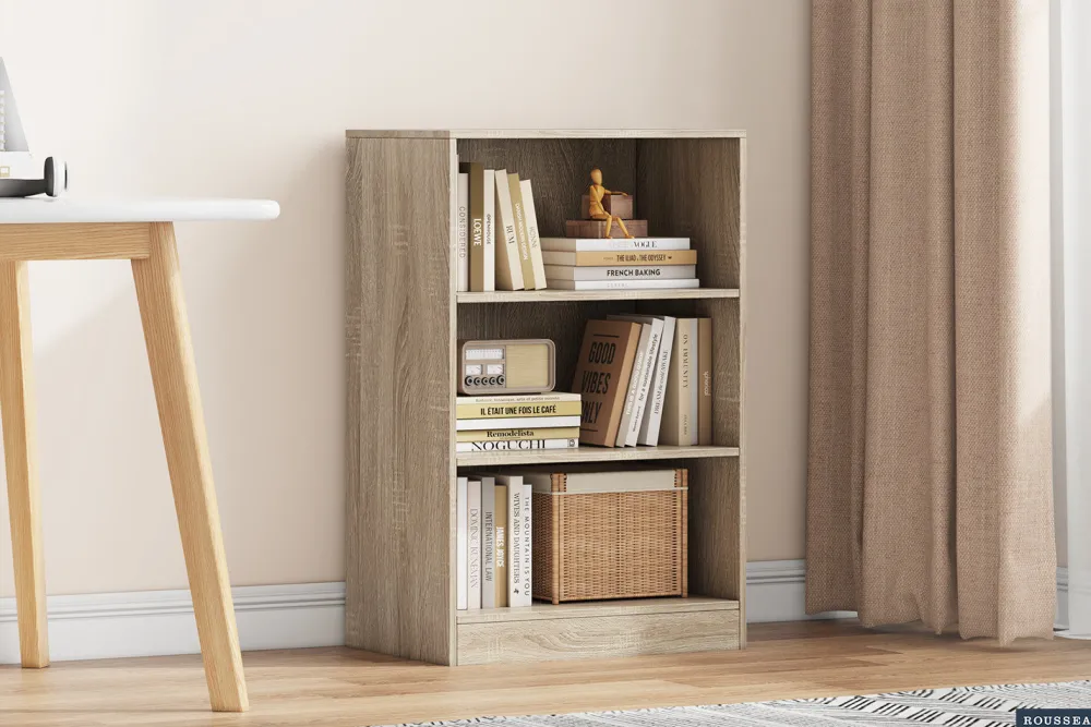 rousseau__boekenkast_spac_0-6.webp Rousseau - Boekenkast Space 2 legplanken Sonoma - 84x55x36 cm | Belga Meubelen Hot