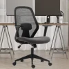 Rousseau - Bureaustoel Claude Mesh Zwart/Grijs - 97x60x58.5 cm | Belga Meubelen Online