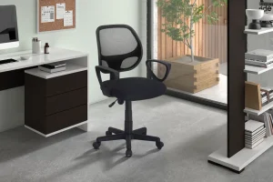 Rousseau - Bureaustoel Hippa Mesh Zwart - 86x58x53 cm | Belga Meubelen Sale
