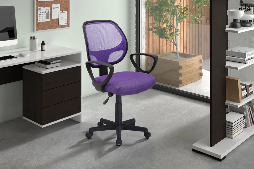 rousseau__bureaustoel_hip_0-5.webp Rousseau - Bureaustoel Hippa - Paars - 86-98x58x53 cm | Belga Meubelen Fashion