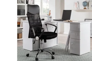 Rousseau - Bureaustoel Max Mesh Zwart - 109x60x62 cm | Belga Meubelen Clearance
