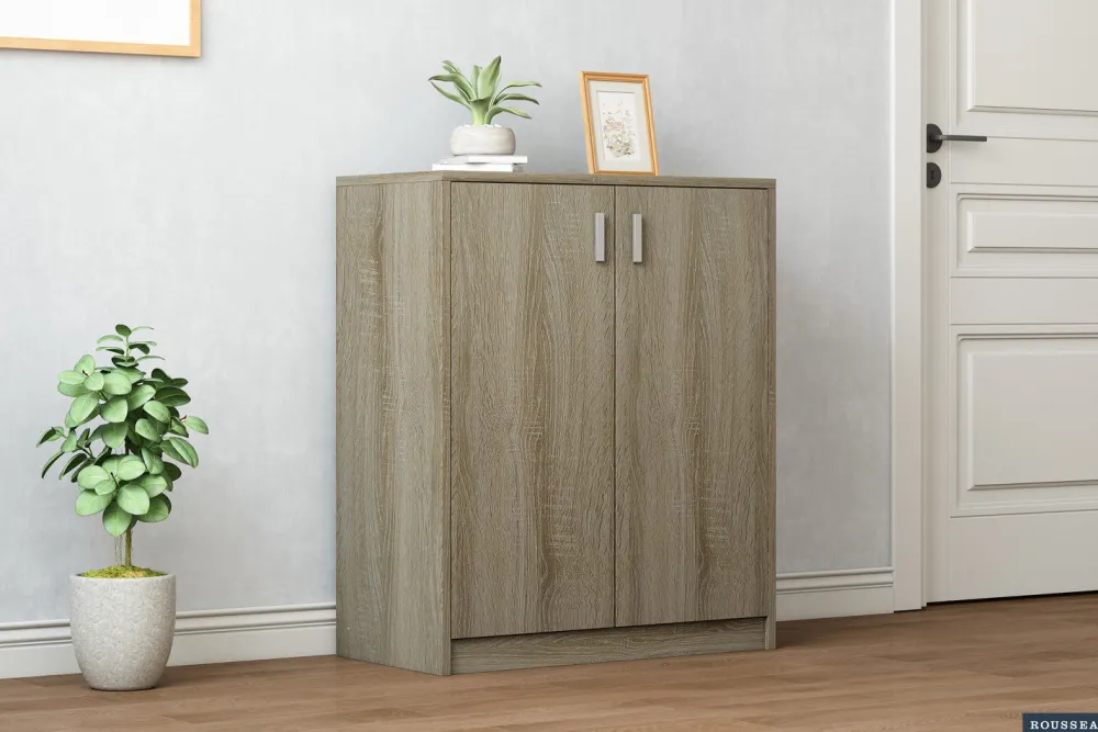 rousseau__commode_space___0-3.webp Rousseau - Commode Space 2 deuren Sonoma - 84x72x36 cm | Belga Meubelen Fashion