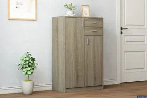 Rousseau - Commode Space 2 deuren 2 laden Sonoma - 110x72x36 cm | Belga Meubelen Fashion