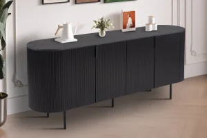 Rousseau - Dressoir Lagos 200 cm Decor Donkerbruin - 80x200x45 cm | Belga Meubelen New