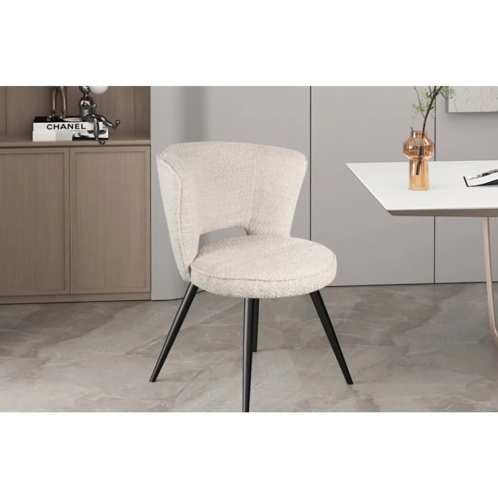 rousseau__eetkamerstoel_l_0-3.webp Rousseau - Eetkamerstoel Lori - Boucle - stof - Beige - 58x80x61cm | Belga Meubelen Outlet