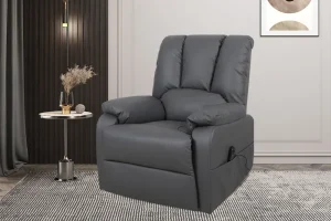 Rousseau - Electrische Relax met lift Osaka PU Grijs - 165x86x94 cm | Belga Meubelen Best